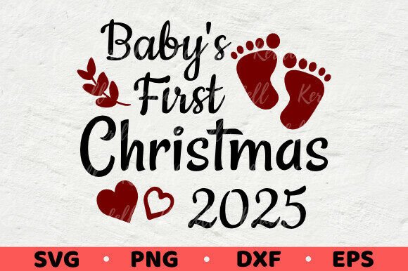 Baby 1st Christmas 2025 Onesie Christmas Illustrations