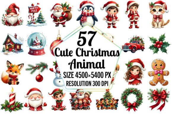 Cute Christmas Animal Clipart Png Bundle: A Crafter’s Review of Seasonal Illustrations
