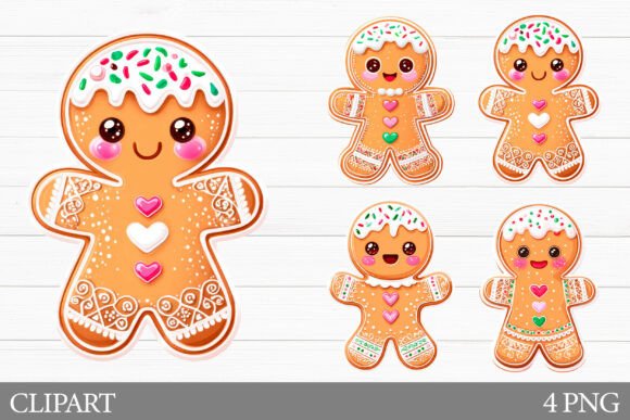 Gingerbread Clipart. Christmas Clipart