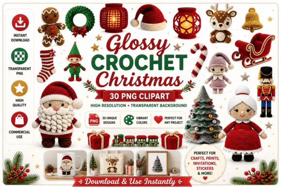 Glossy Crochet Christmas Characters: A Designer’s Review of Festive Illustrations