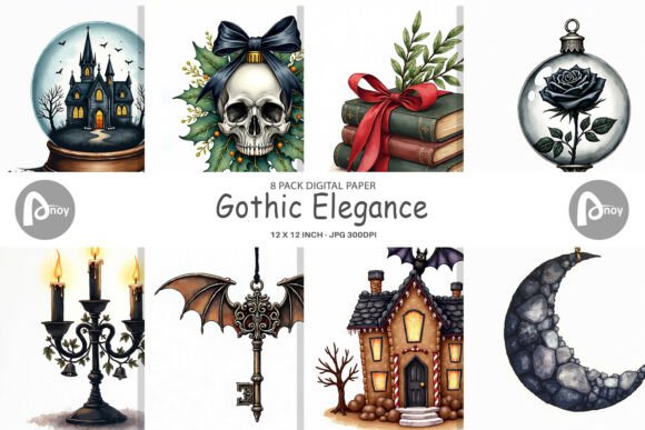 Gothic Christmas Digital Paper: A Review for Bloggers and Designers
