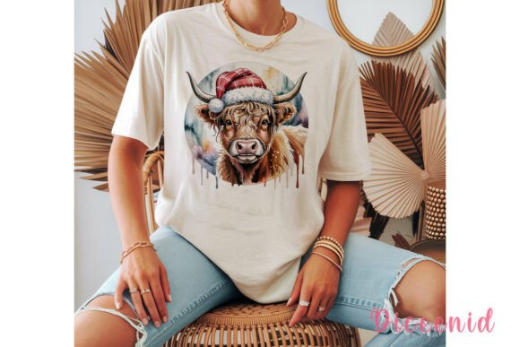 Highland Cow Christmas PNG Clipart Review for Illustrations