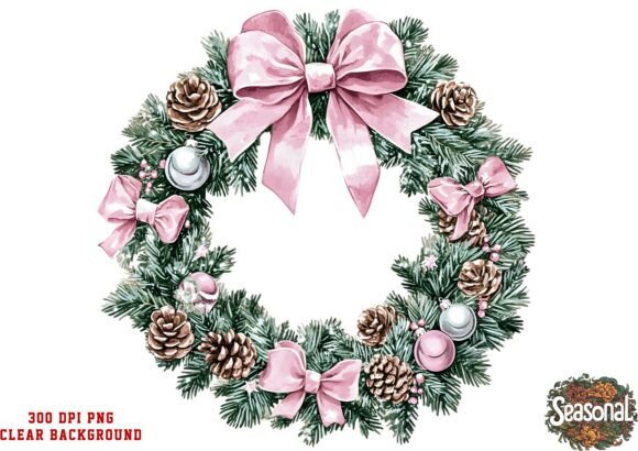 Light Rose Christmas Wreath PNG: A Brand Designer’s Review for Illustrations