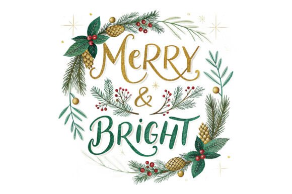 Merry Bright Christmas PNG and Illustrations Review