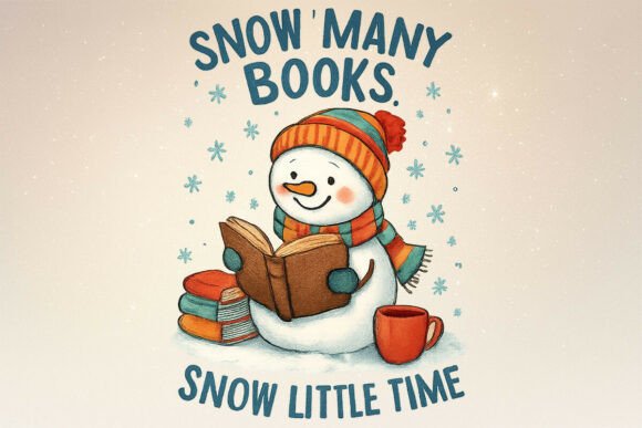 Snowman Reading Books Christmas PNG: A Designer’s Review for Illustrations
