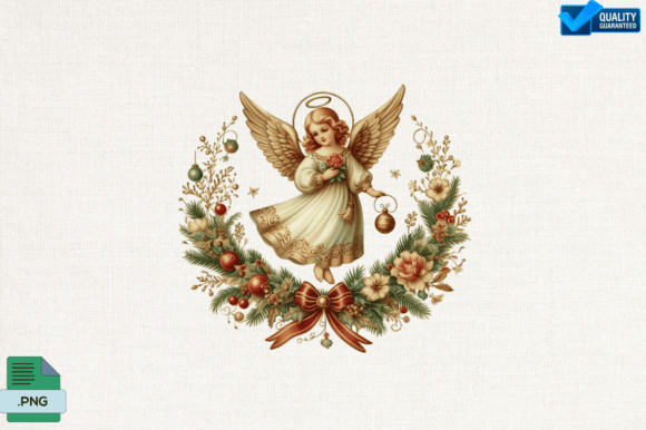 Vintage Christmas Angel Clipart PNG: Essential Illustrations for Seasonal Publishing